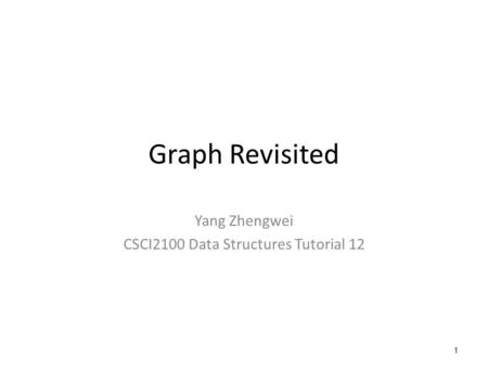 CSCI2100 Data Structures Tutorial 12