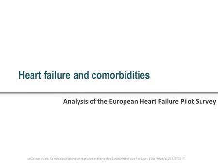Heart failure and comorbidities