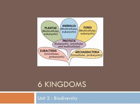 6 KINGDOMS Unit 2 - Biodiversity. It’s Alive!  What qualities distinguish something as “living”?  It can…. Grow and develop Reproduce Obtain and use.