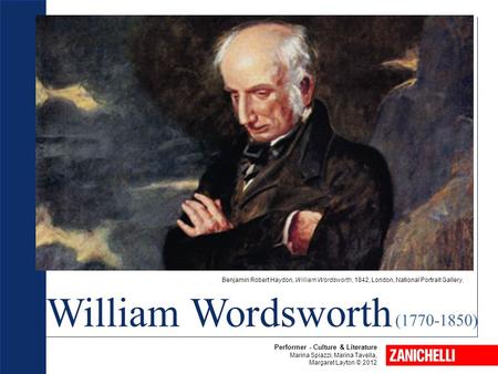 William Wordsworth ( ) Beowulf