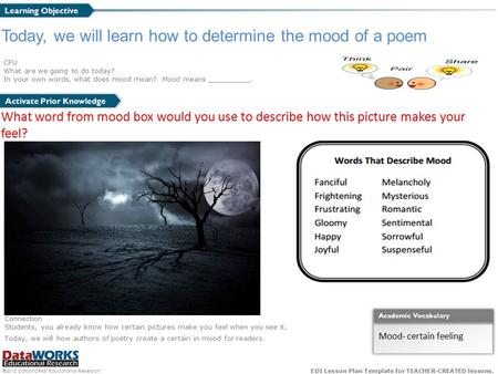 Today, we will learn how to determine the mood of a poem