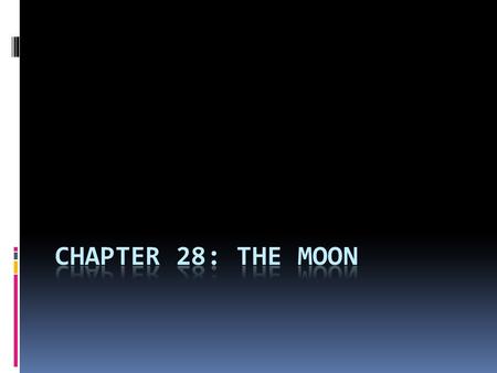 Chapter 28: The Moon.