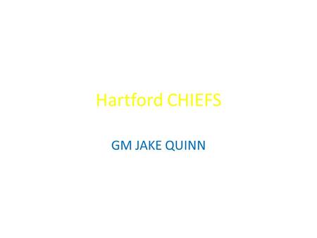 Hartford CHIEFS GM JAKE QUINN.