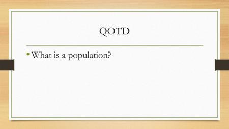 QOTD What is a population?. Parts of Ecosystems Mr. Dunnum.