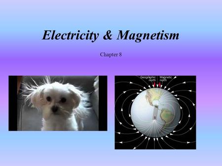 Electricity & Magnetism Chapter 8. Student Learning Objectives Recall properties of charge Characterize static electricity Differentiate between series.