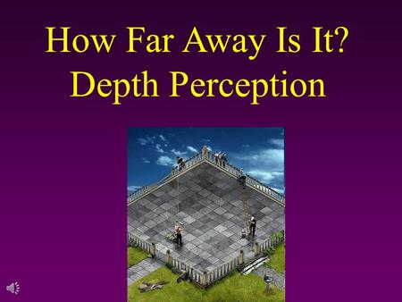 How Far Away Is It? Depth Perception