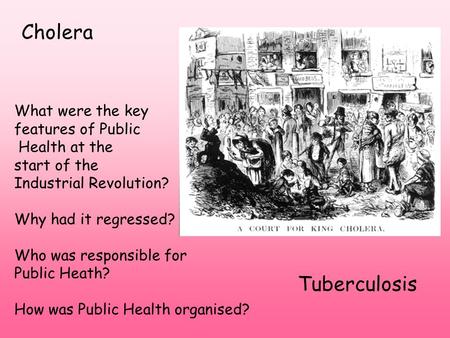 Cholera Tuberculosis What were the key features of Public