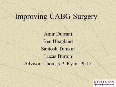 Improving CABG Surgery