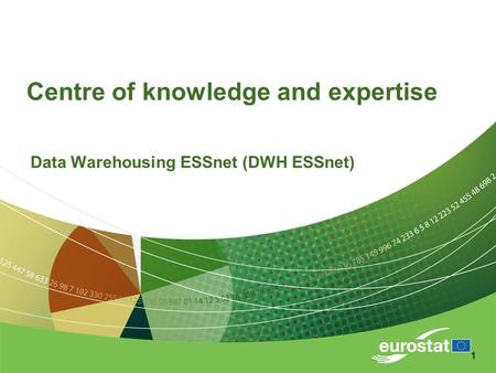 11 Centre of knowledge and expertise Data Warehousing ESSnet (DWH ESSnet)