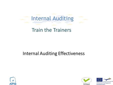 Internal Auditing Effectiveness