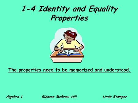 1-4 Identity and Equality Properties