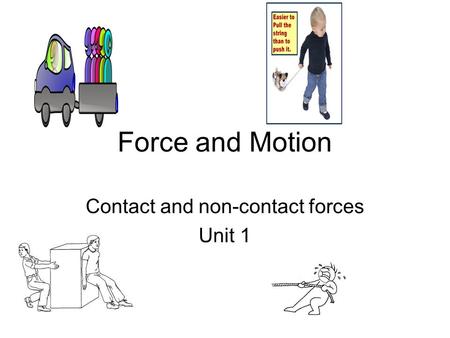 Contact and non-contact forces Unit 1