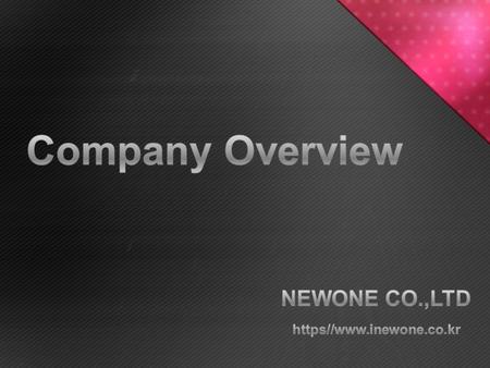 What’s NEWONE ? Areas of Business Product Lines Share the Vision.