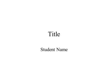 Title Student Name. Title Choose a trail that goes to the west. Where does the trail start? Where does the trail end? How long is it? Include a map.