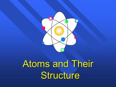 Atoms and Their Structure History of the Atom n n Original idea (400 B.C.) came from Democritus, a Greek philosopher n n Democritus expressed the belief.