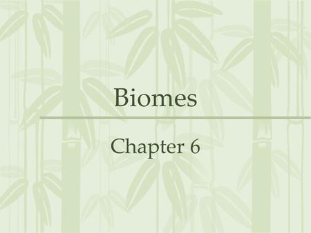 Biomes Chapter 6. Section 1- What is a Biome? A large region characterized by a specific type of climate and certain types of plants and animal communities.