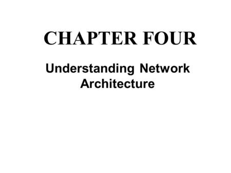 Understanding Network Architecture CHAPTER FOUR. The Function of Access Methods The set of rules that defines how a computer puts data onto the network.