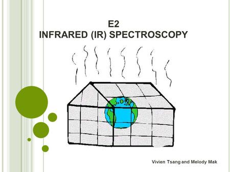 E2 INFRARED (IR) SPECTROSCOPY Vivien Tsang and Melody Mak.