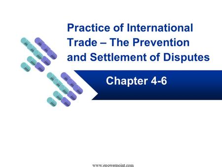 Practice of International Trade – The Prevention and Settlement of Disputes Chapter 4-6 www.epowerpoint.com.