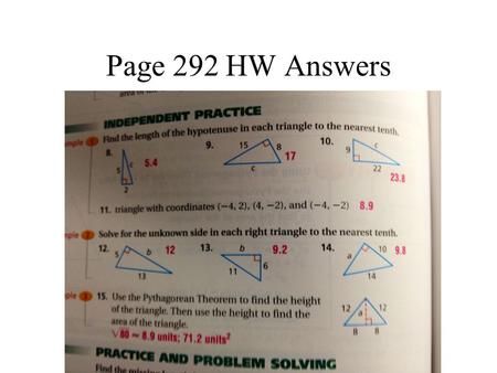 Page 292 HW Answers.