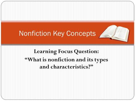 Nonfiction Key Concepts