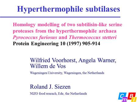 Hyperthermophile subtilases