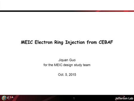 MEIC Electron Ring Injection from CEBAF