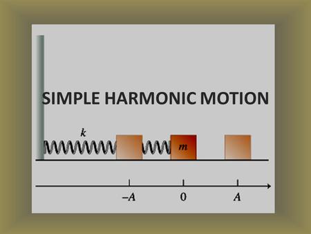SIMPLE HARMONIC MOTION. STARTER MAKE A LIST OF OBJECTS THAT EXPERIENCE VIBRATIONS: