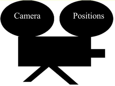 PositionsCamera. Camera Angle The camera angle helps to determine the point of view of the camera. This is very important since viewers have seen much.