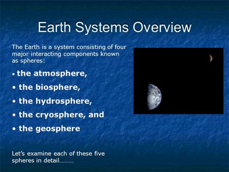 Earth Systems Overview