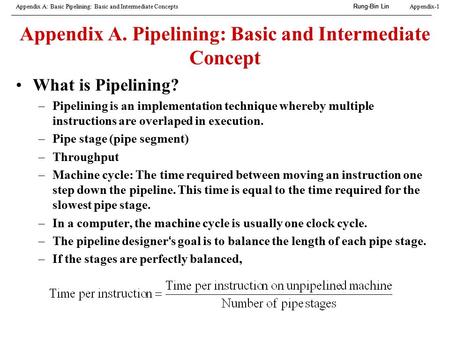Appendix A. Pipelining: Basic and Intermediate Concept