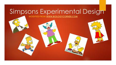 Simpsons Experimental Design