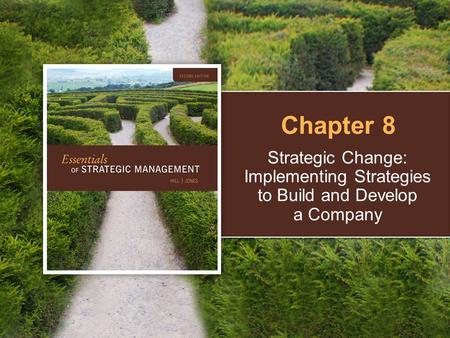 Strategic Change: Implementing Strategies to Build and Develop a Company Chapter 8.