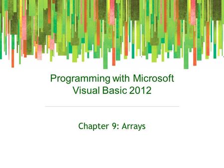 CSCI 3327 Visual Basic Chapter 8: Introduction to LINQ and Collections ...