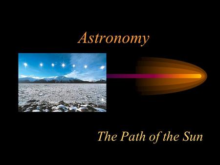 Astronomy The Path of the Sun.