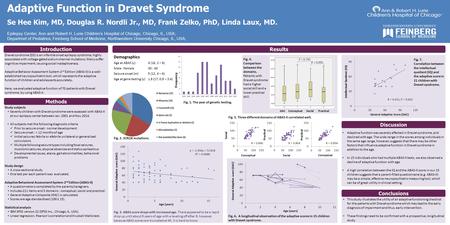 Adaptive Function in Dravet Syndrome Se Hee Kim, MD, Douglas R. Nordli Jr., MD, Frank Zelko, PhD, Linda Laux, MD. Epilepsy Center, Ann and Robert H. Lurie.