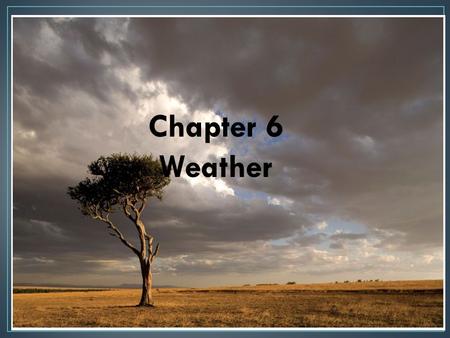 Chapter 6 Weather. An area’s short term (usually a day) atmospheric condition Differs from climate which is weather over a long period of time Climate.