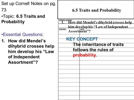 6.5 Traits and Probability