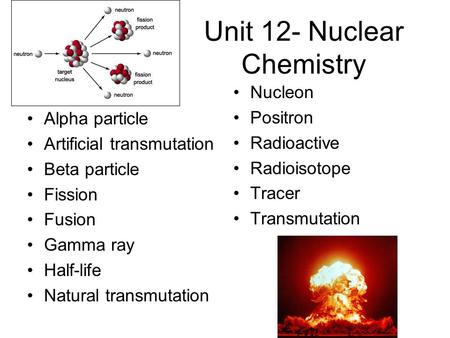 Unit 12- Nuclear Chemistry