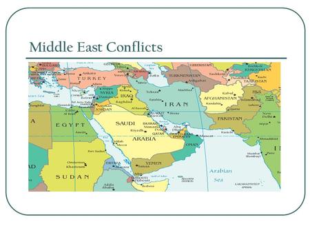 Middle East Conflicts. Conflict over Palestine After WWI, Great Britain controlled Palestine. Palestine is located in the region the Jews called Judah.