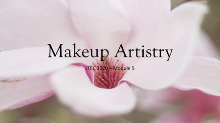 Makeup Artistry LTEC 3220 – Module 5. Basics of Makeup Application BeforeDuringAfter Sources Exit.