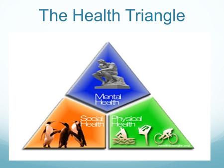 The Health Triangle.