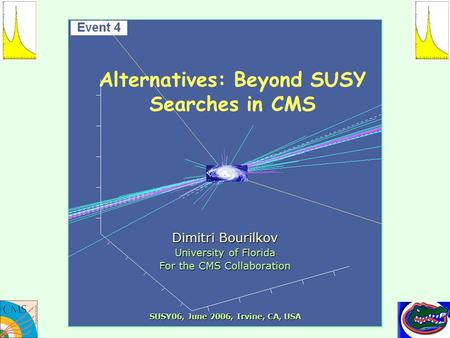 Alternatives: Beyond SUSY Searches in CMS Dimitri Bourilkov University of Florida For the CMS Collaboration SUSY06, June 2006, Irvine, CA, USA.