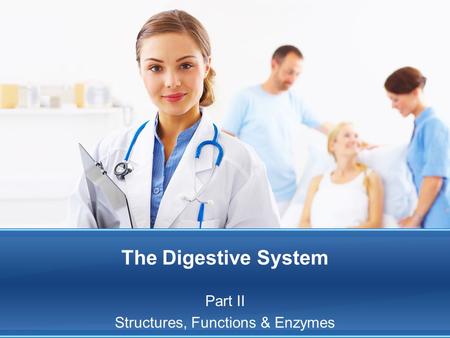 The Digestive System Part II Structures, Functions & Enzymes.