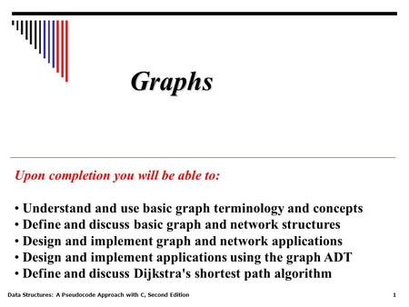 Graphs Upon completion you will be able to: