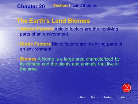 The Earth’s Land Biomes
