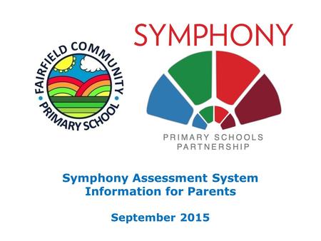 Symphony Assessment System Information for Parents September 2015.