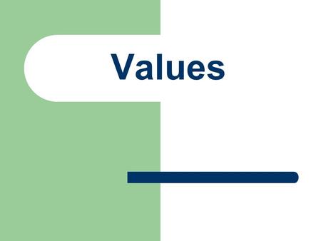 Values. What are Values? Qualities, Characteristic or ideas about which we feel very strongly. Value define what is of worth. Our values affect our decisions,