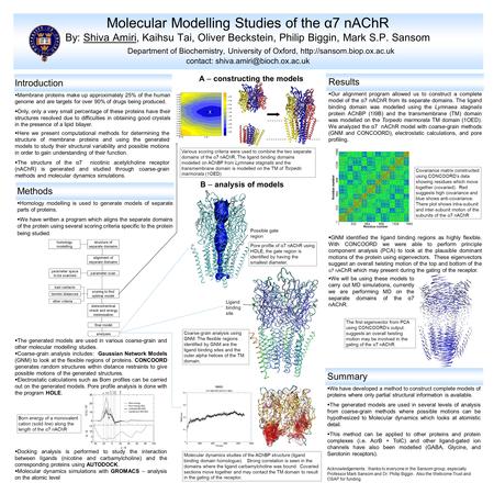  The generated models are used in various coarse-grain and other molecular modelling studies.  Coarse-grain analysis includes: Gaussian Network Models.
