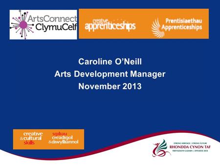 Caroline O’Neill Arts Development Manager November 2013.